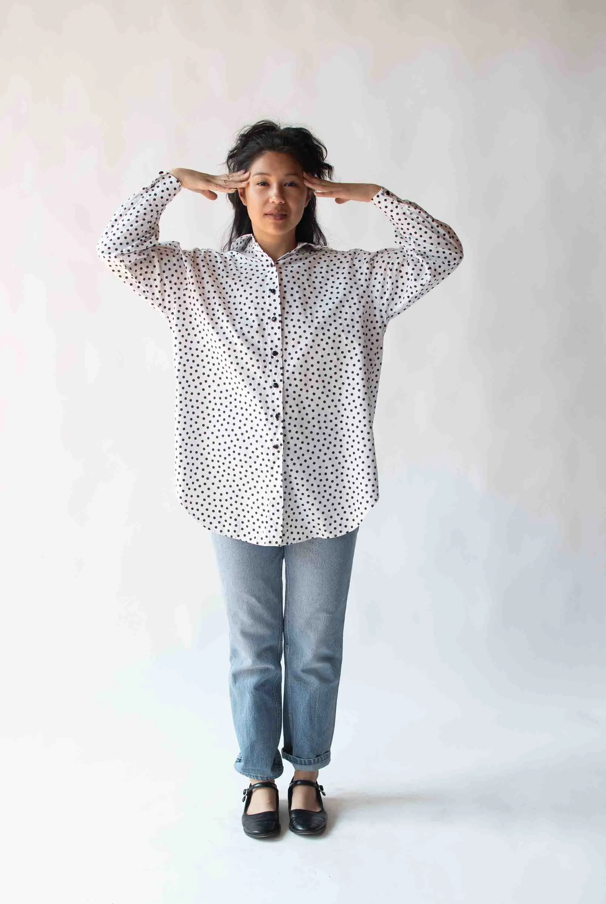 1980s Polka Dot Shirt | Bill Blass