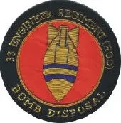 33 Eod Bomb Disposal Blazer Badge
