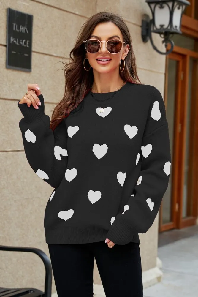 Ace of Hearts Sweater Casual Style