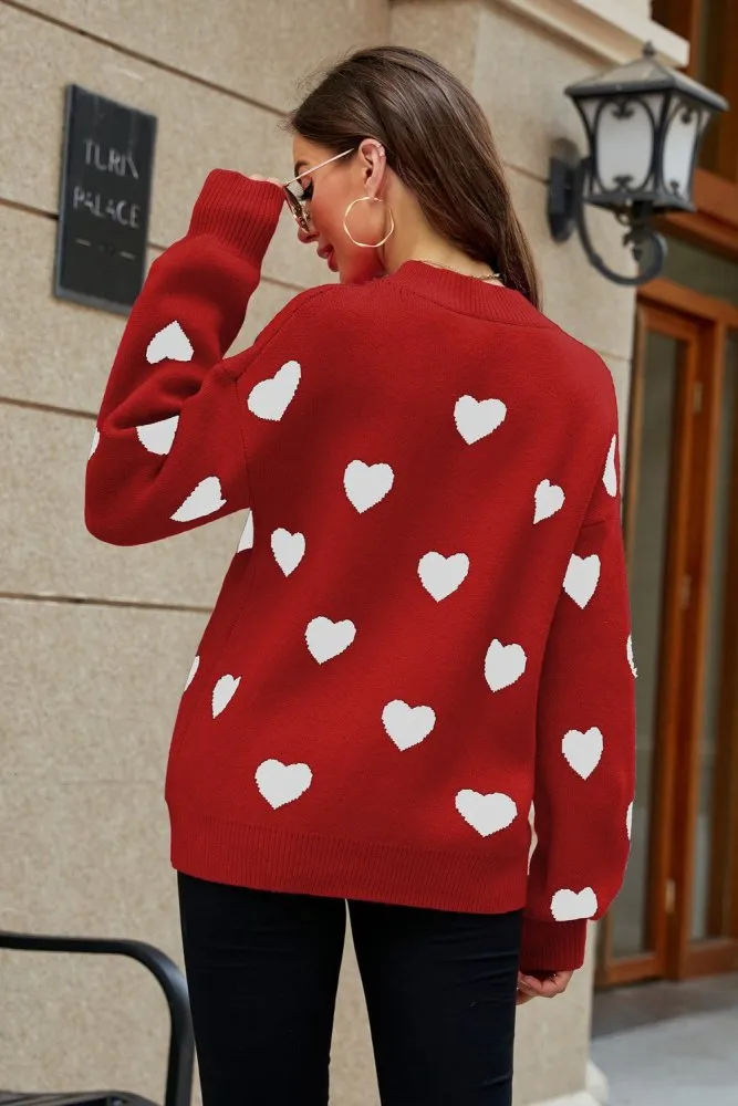 Ace of Hearts Sweater Casual Style