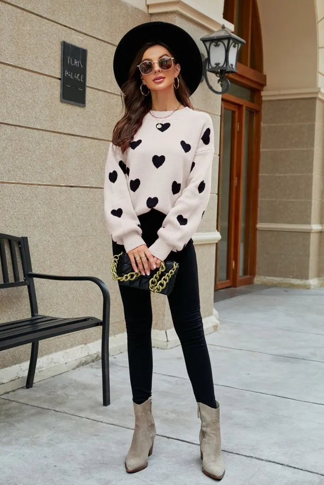 Ace of Hearts Sweater Casual Style