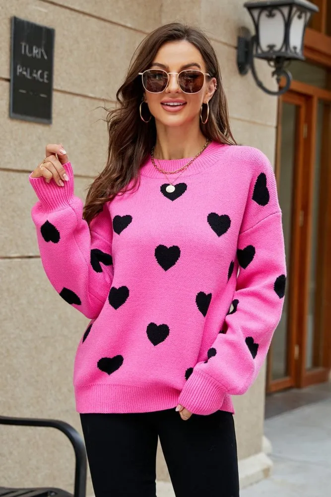 Ace of Hearts Sweater Casual Style