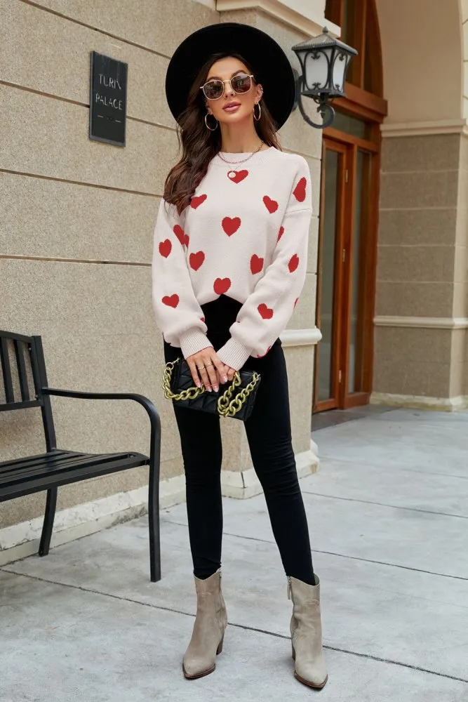Ace of Hearts Sweater Casual Style