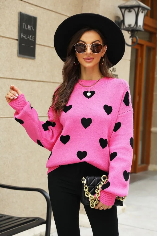 Ace of Hearts Sweater Casual Style