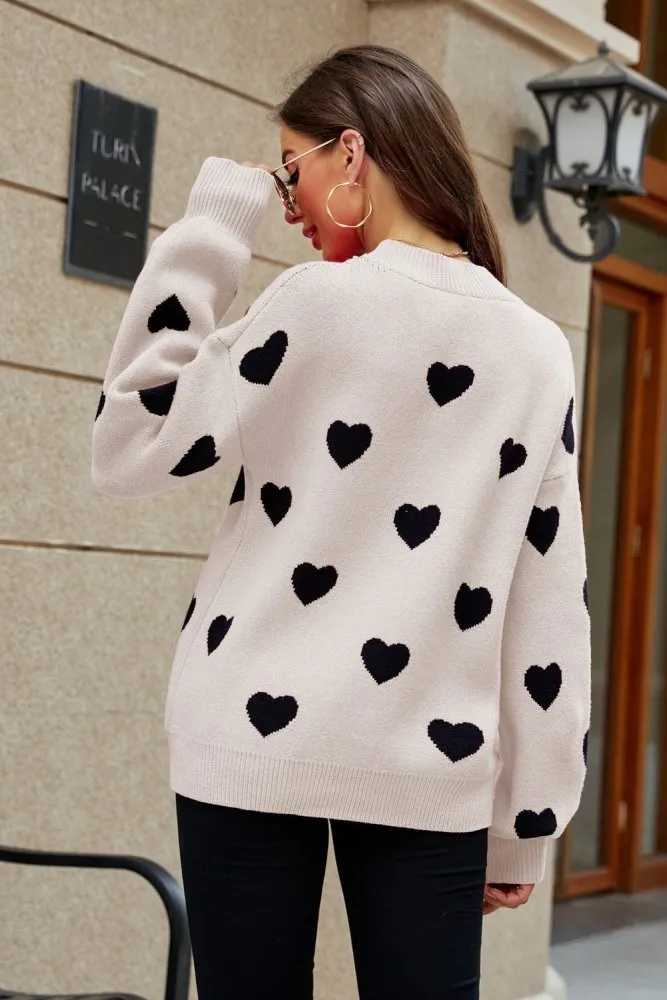 Ace of Hearts Sweater Casual Style