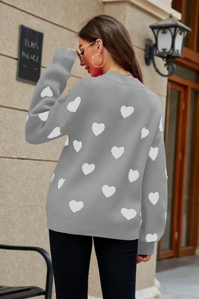 Ace of Hearts Sweater Casual Style