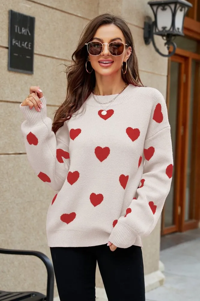 Ace of Hearts Sweater Casual Style