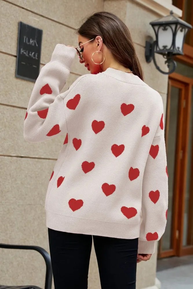 Ace of Hearts Sweater Casual Style