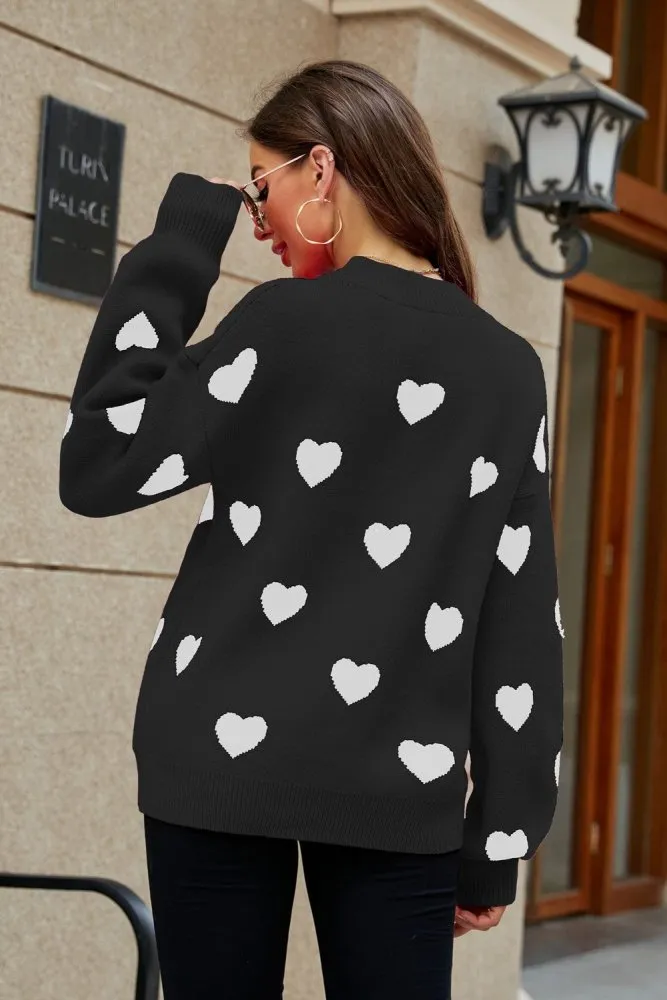 Ace of Hearts Sweater Casual Style
