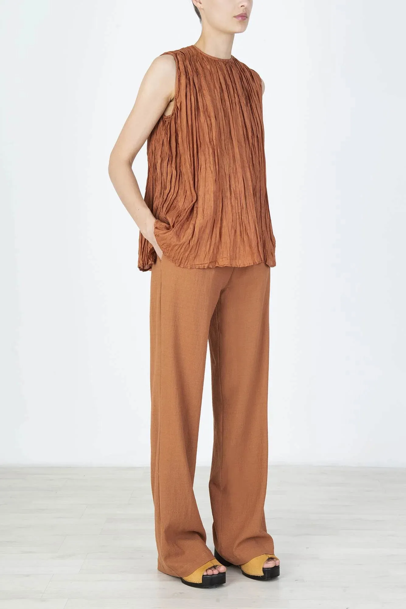 Alysi - Crinckle Top: Paprika