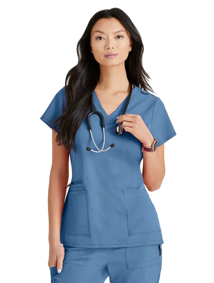Barco Unify™ by Barco Purpose 4-Pocket V-Neck Scrub Top