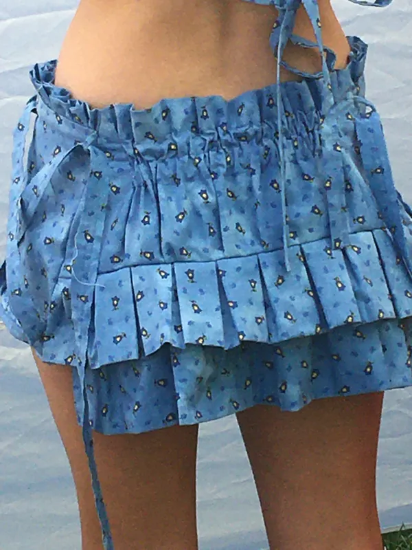 Blue Provence Rodeo Prairie Flounce Skirt