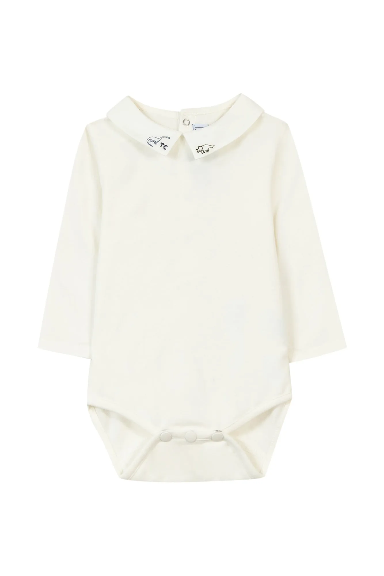 Bodysuit -  with green decorative embroidery