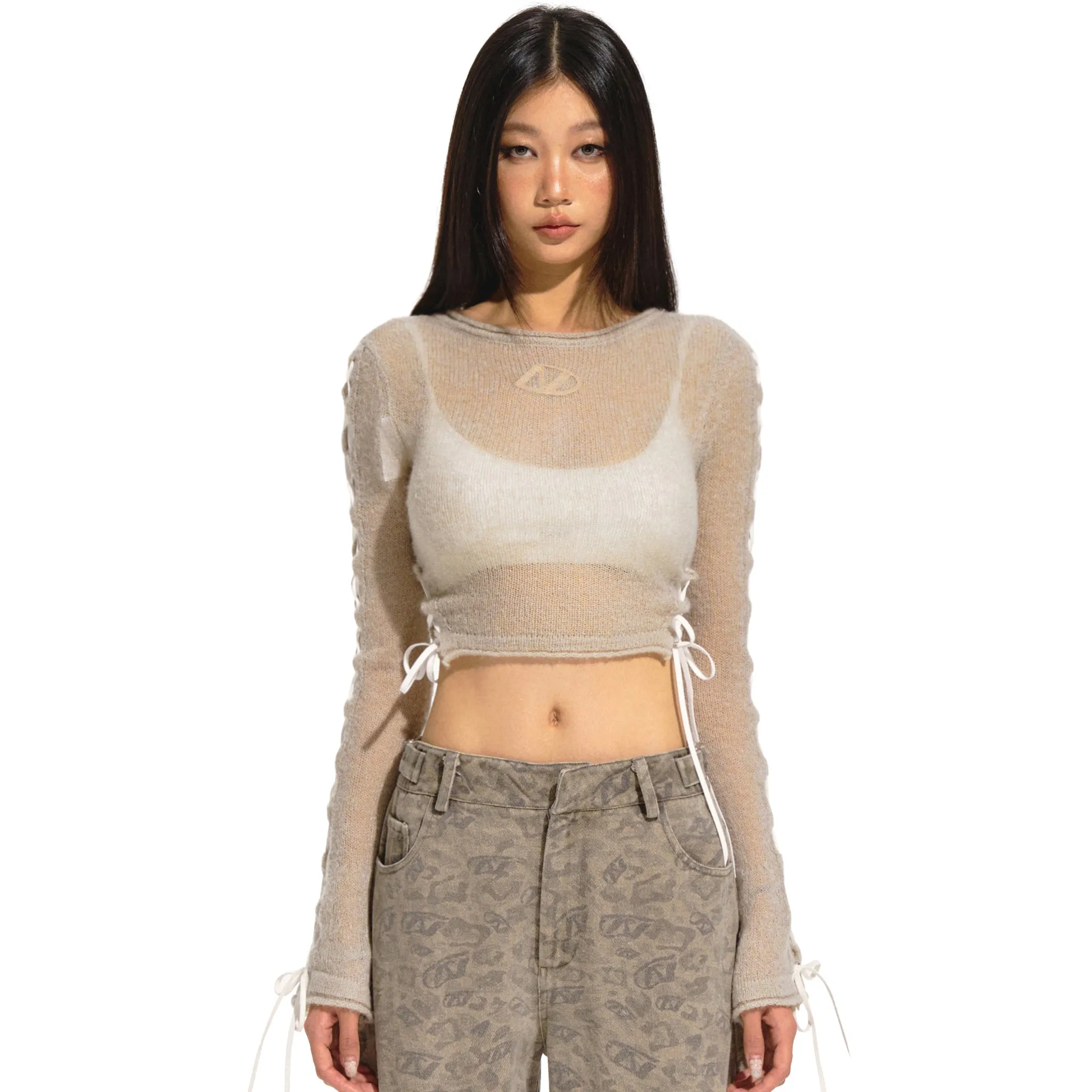 Brown Rock Ballet Knit Top