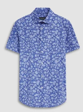 Bugatchi - Short Sleeve Shirt - Miles Floral Print OoohCotton Tech - 8 Way Stretch - Modern Fit - BF9321F40