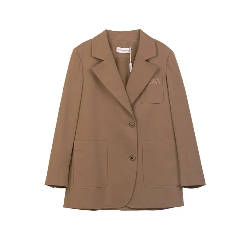 Camel Casual Suit Blazer