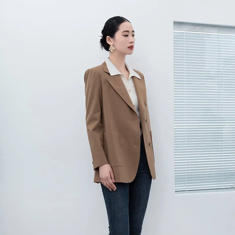 Camel Casual Suit Blazer