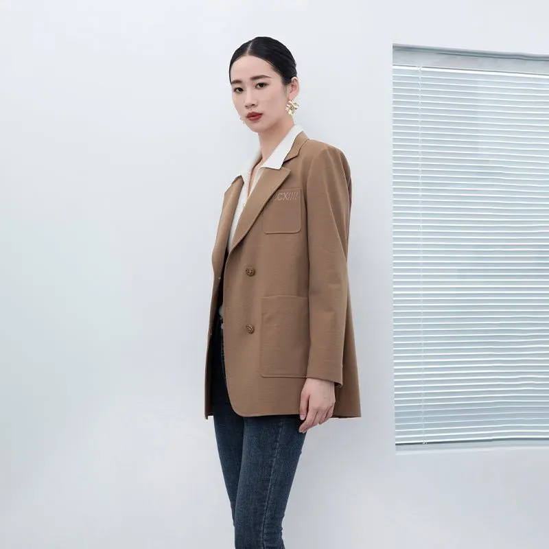 Camel Casual Suit Blazer