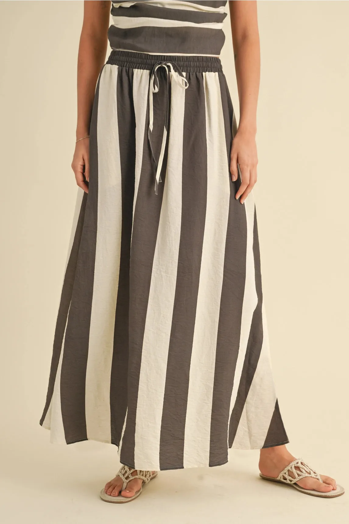 Camille Striped Maxi Skirt