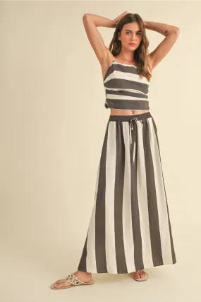 Camille Striped Maxi Skirt