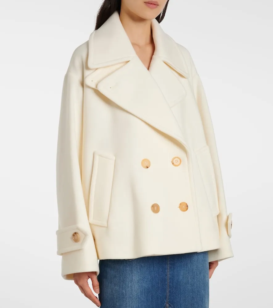 Chloe Cropped wool-blend coat