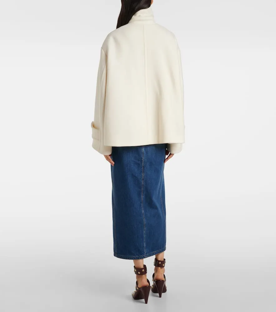 Chloe Cropped wool-blend coat