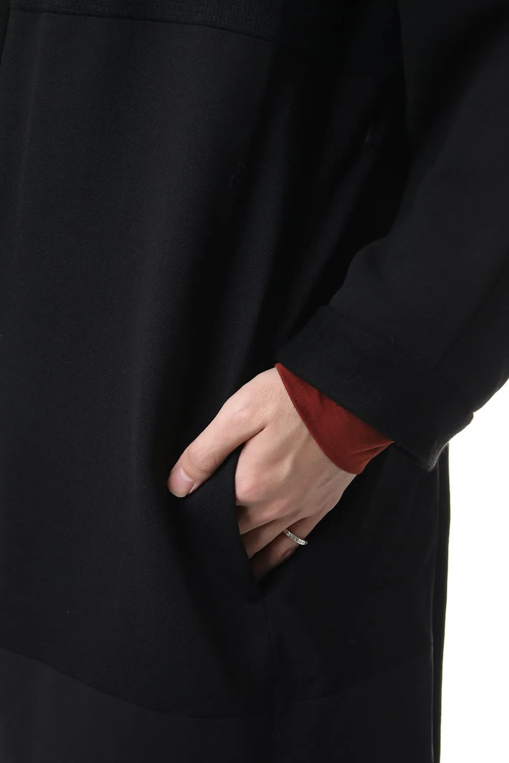 Coat mixed patchwork wool fabrics