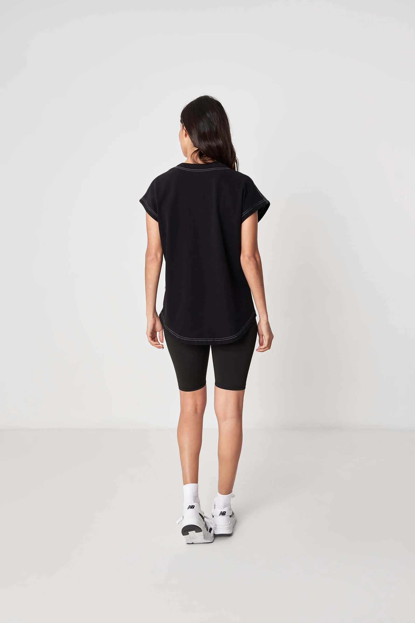 College Henley Tee - Black
