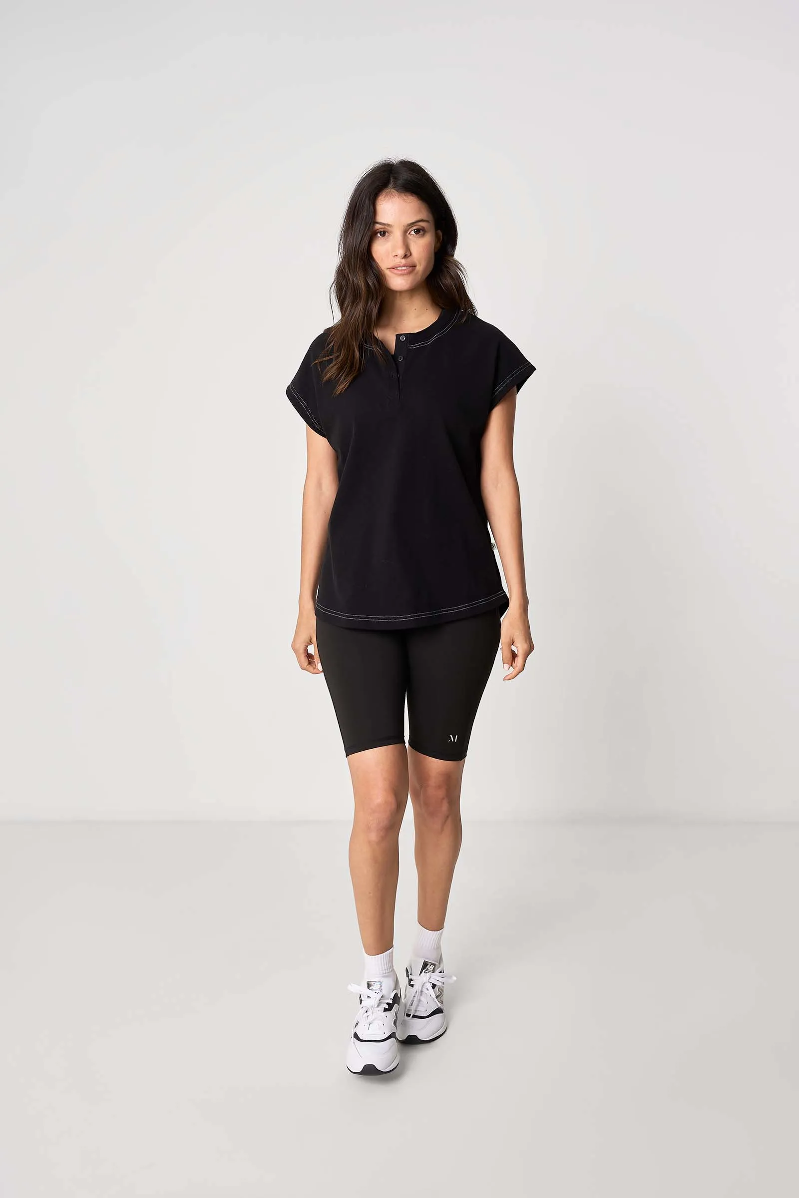 College Henley Tee - Black