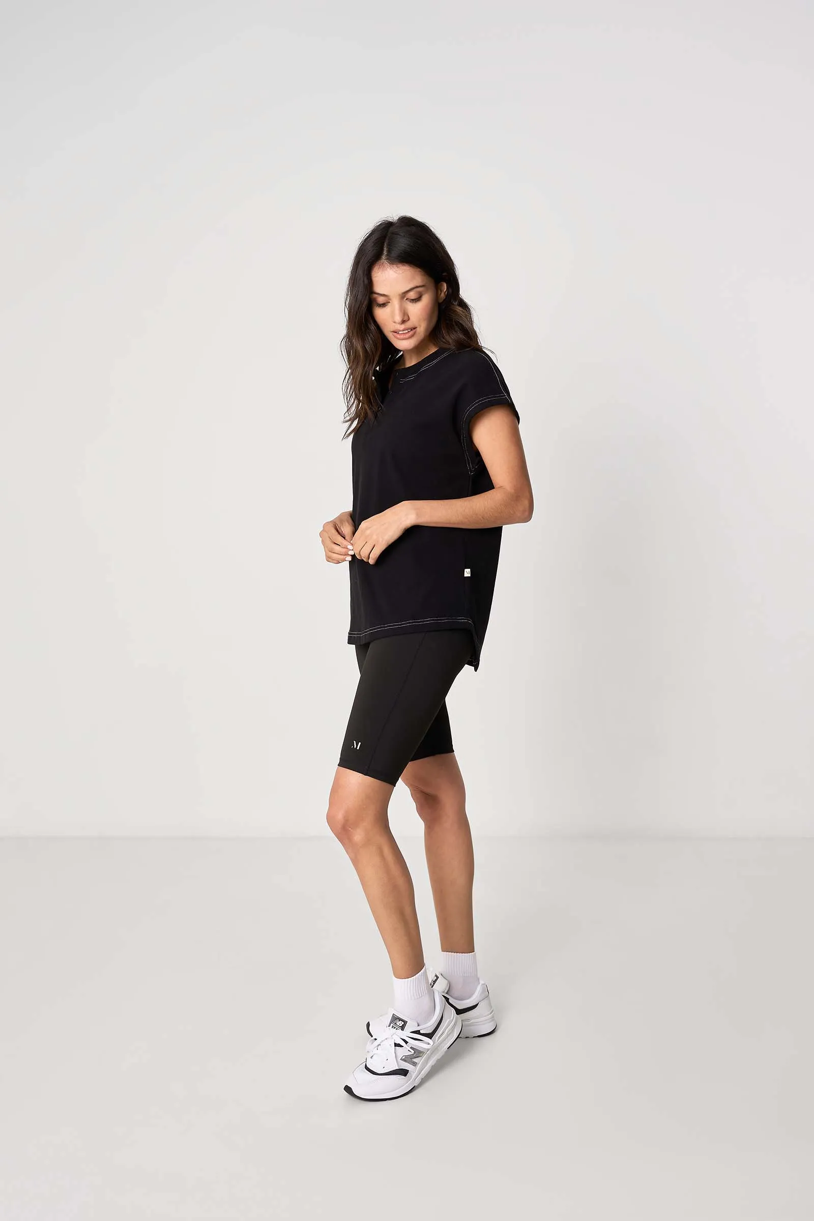 College Henley Tee - Black