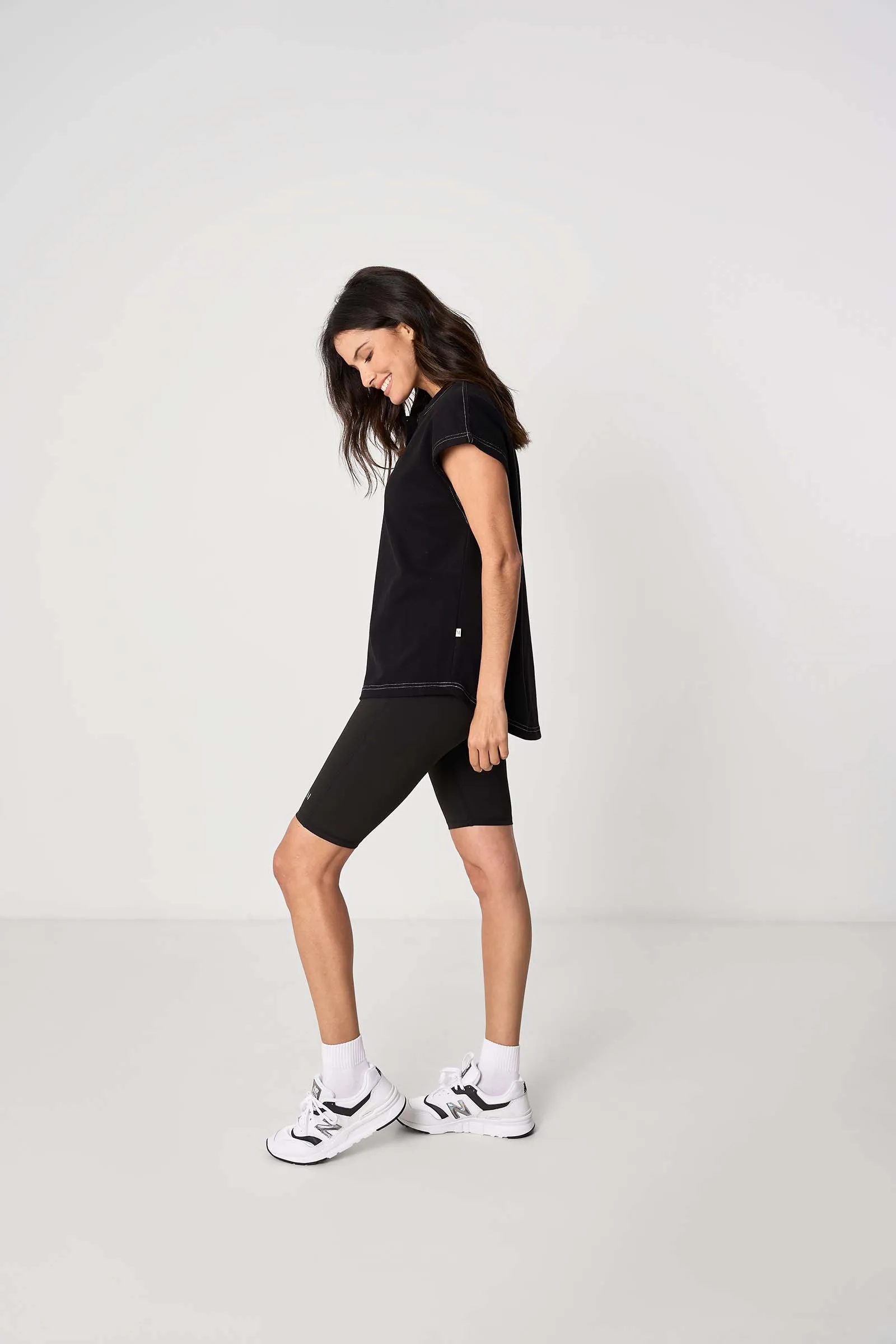 College Henley Tee - Black