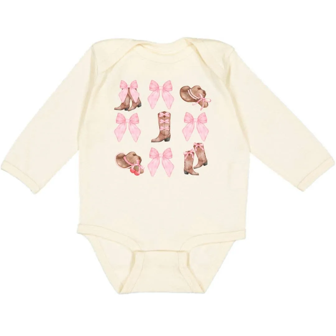 Coquette Cowgirl Long Sleeve Onesie