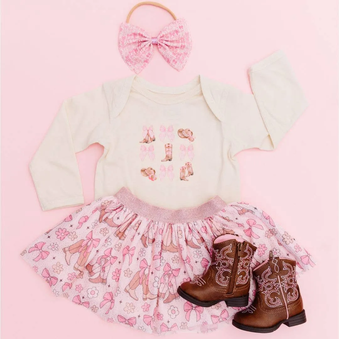 Coquette Cowgirl Long Sleeve Onesie