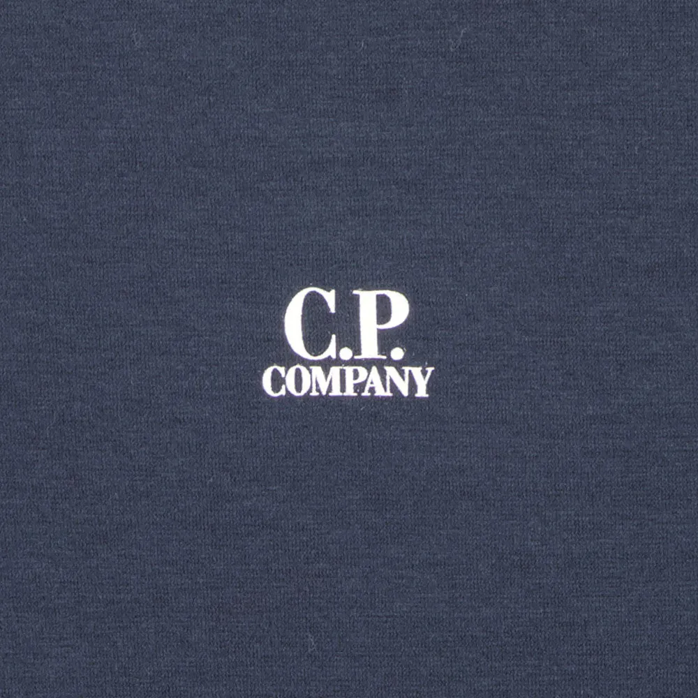 C.P. Button Up Logo Print T-Shirt