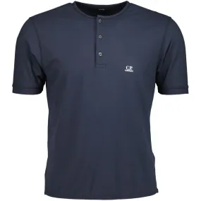 C.P. Button Up Logo Print T-Shirt
