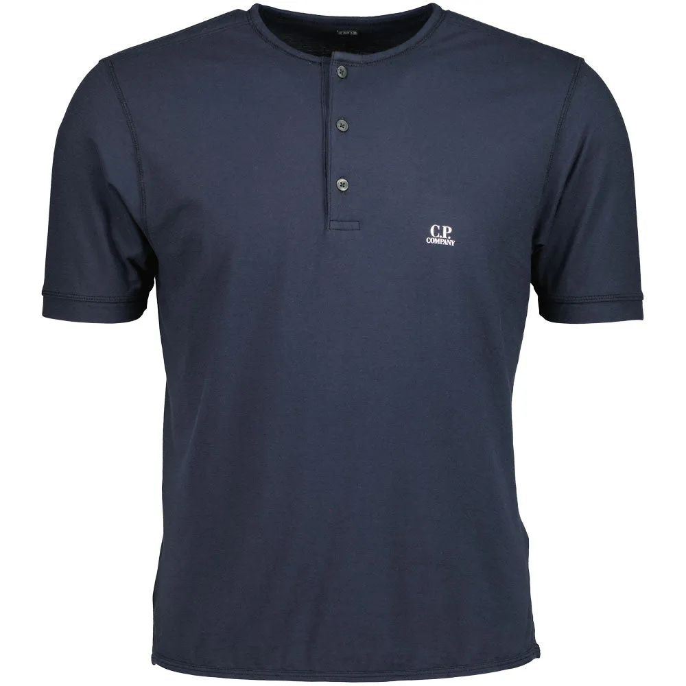 C.P. Button Up Logo Print T-Shirt