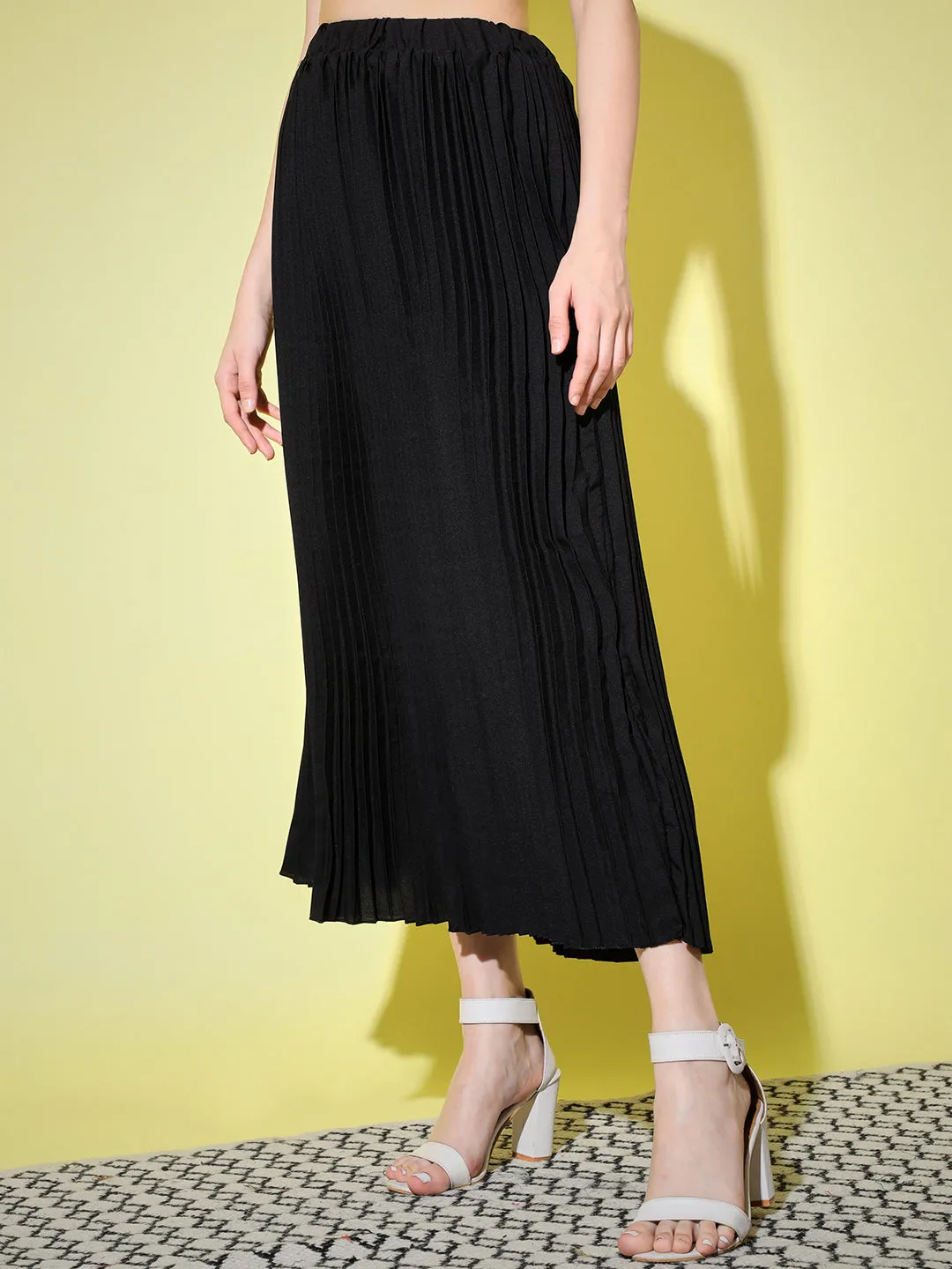 Crepe Pleated Women Skirt-3001-3006
