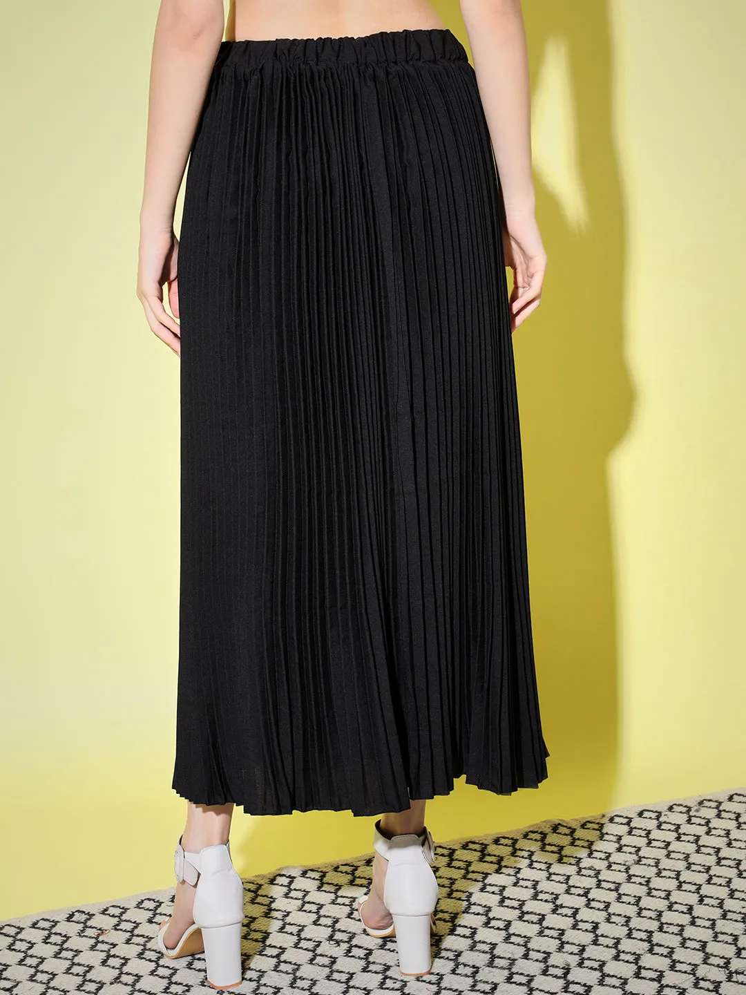 Crepe Pleated Women Skirt-3001-3006