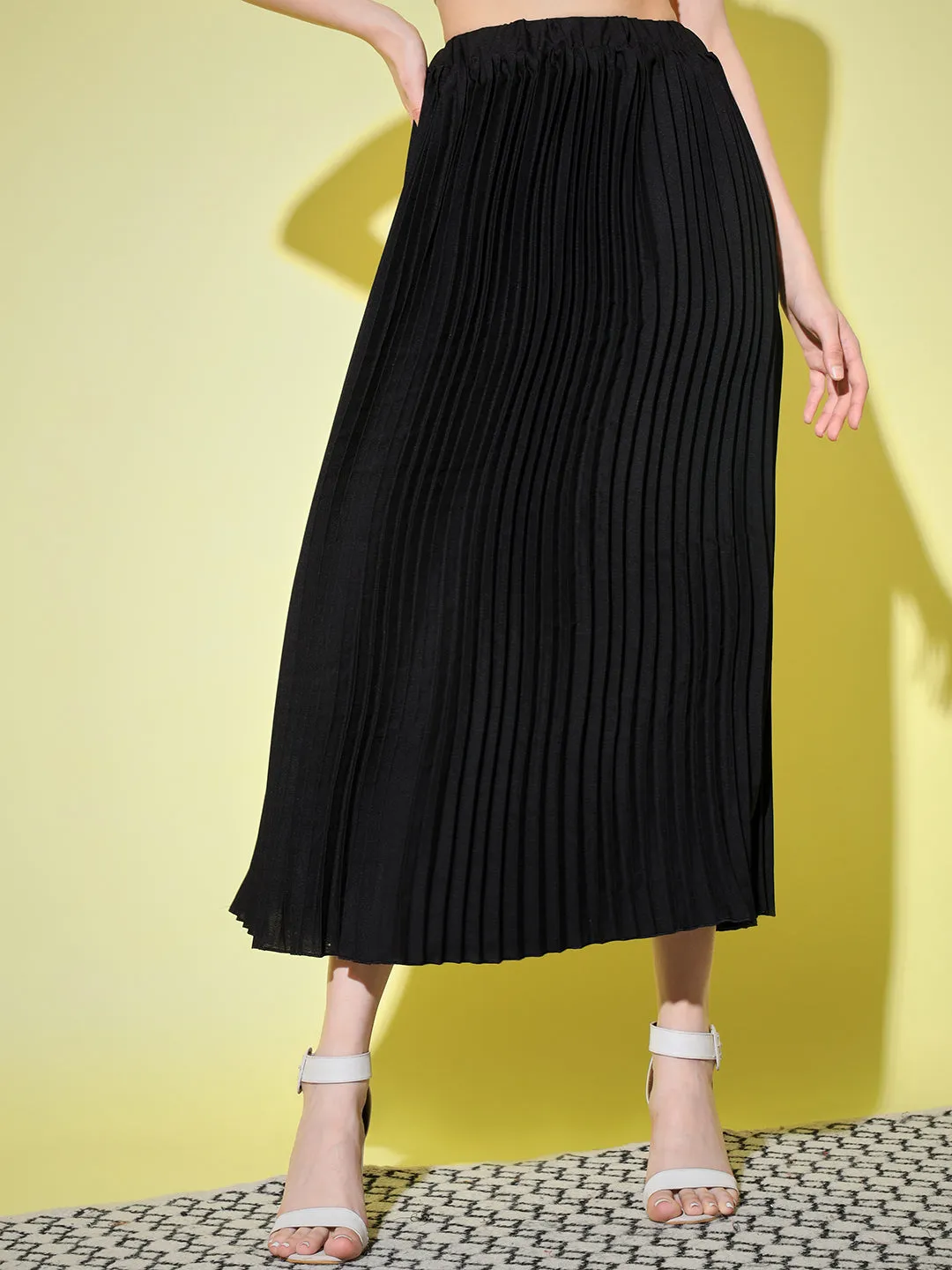 Crepe Pleated Women Skirt-3001-3006