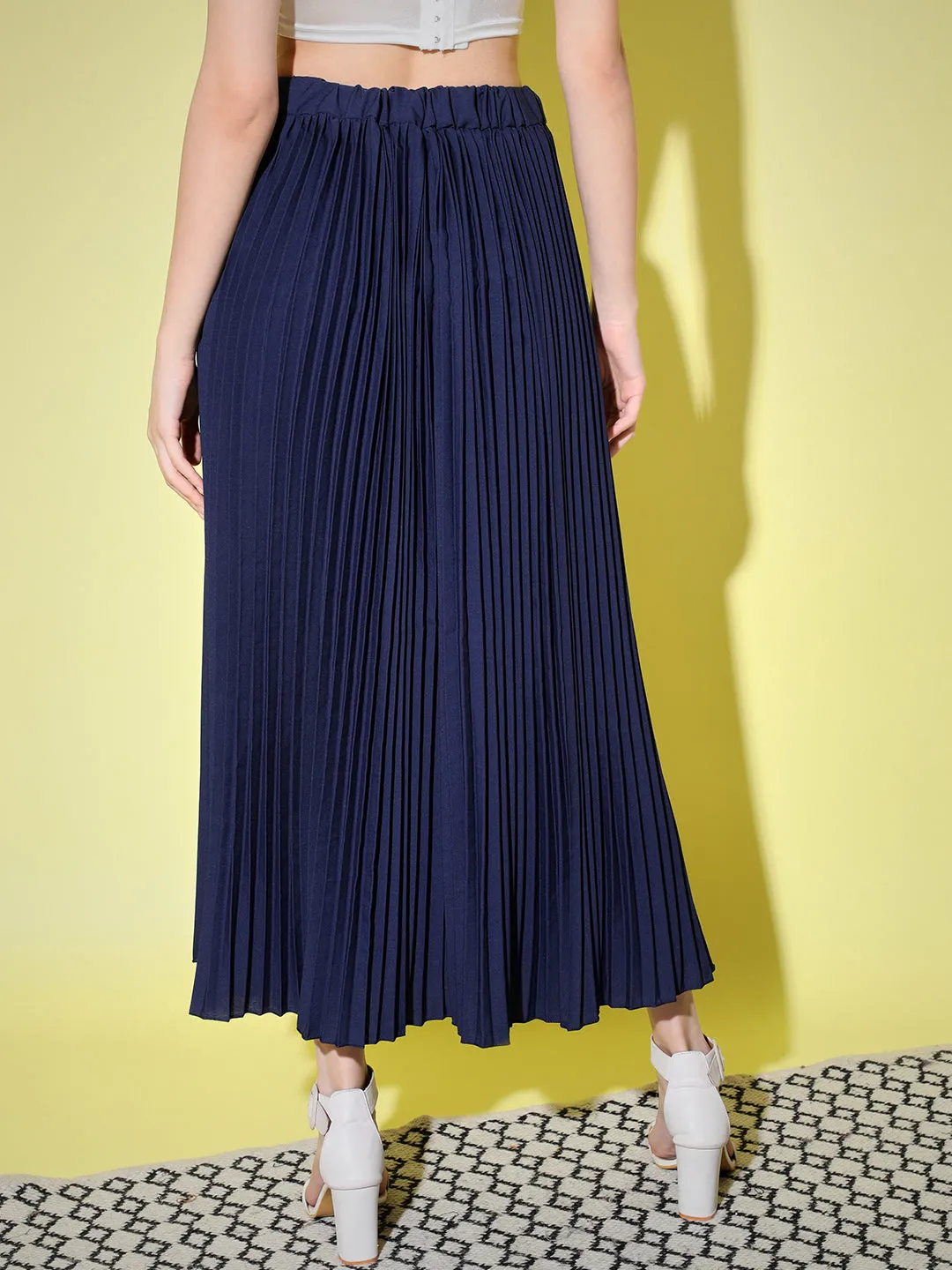 Crepe Pleated Women Skirt-3001-3006