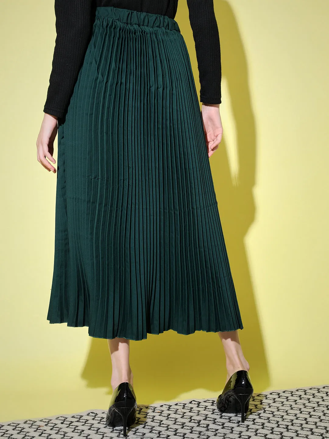 Crepe Pleated Women Skirt-3001-3006