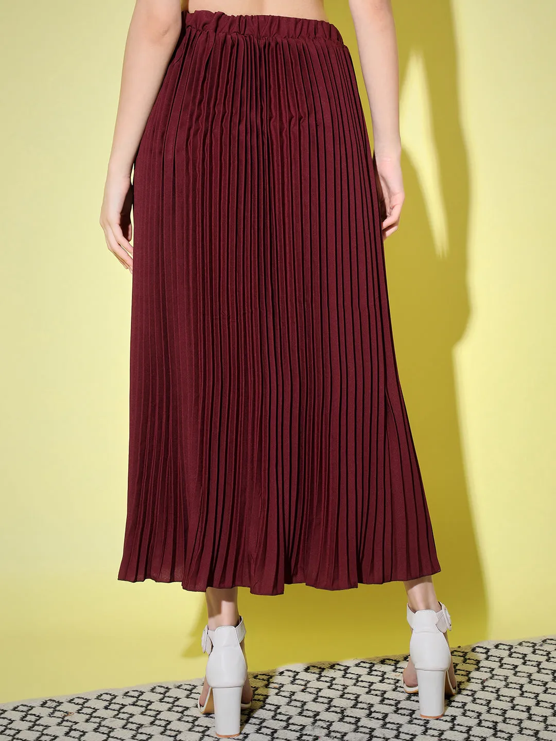 Crepe Pleated Women Skirt-3001-3006