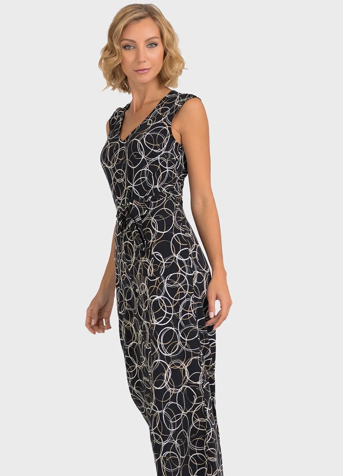 Cropped Print Jumpsuit