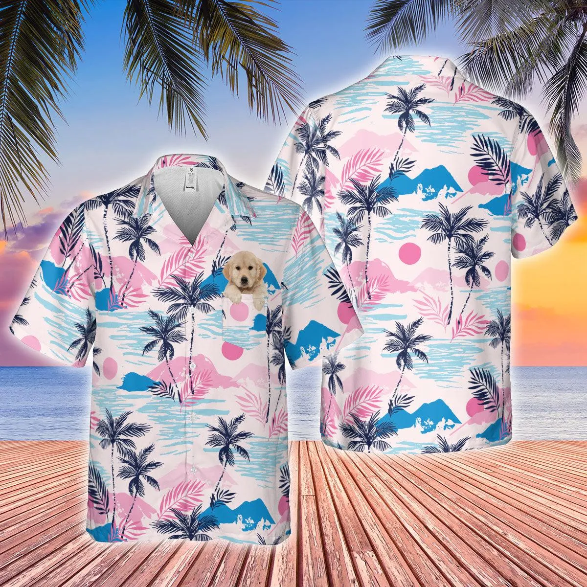 Customized Photo Pocket Hawaiian Shirt for Man Woman - Personalized Hawaiian Shirt with Face - Custom Father's Day Gift for Dad