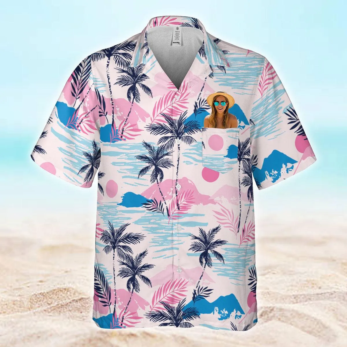 Customized Photo Pocket Hawaiian Shirt for Man Woman - Personalized Hawaiian Shirt with Face - Custom Father's Day Gift for Dad
