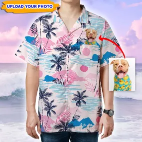 Customized Photo Pocket Hawaiian Shirt for Man Woman - Personalized Hawaiian Shirt with Face - Custom Father's Day Gift for Dad