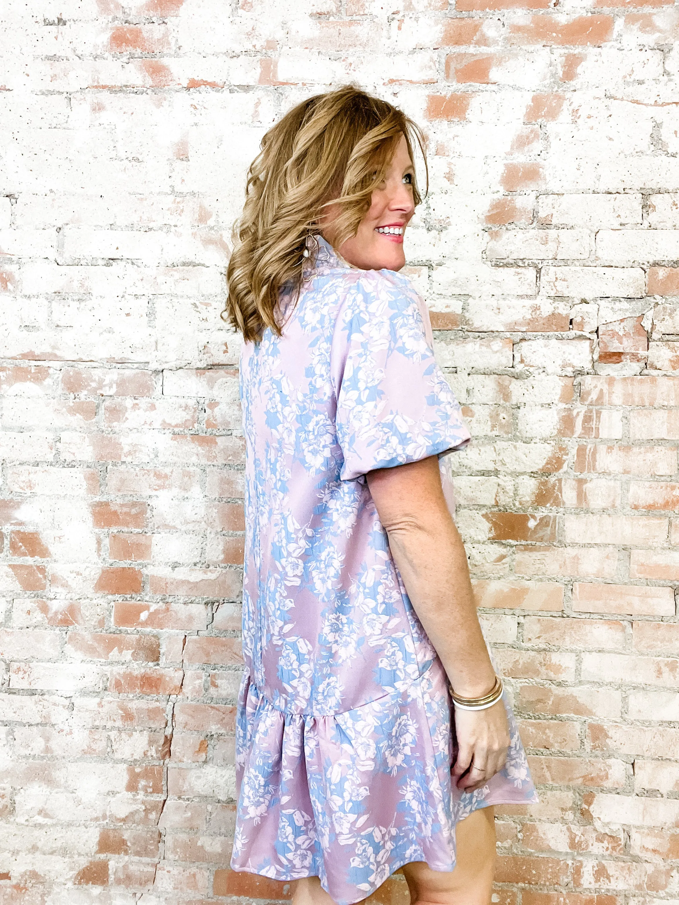 Debbe Floral Jacquard Dress