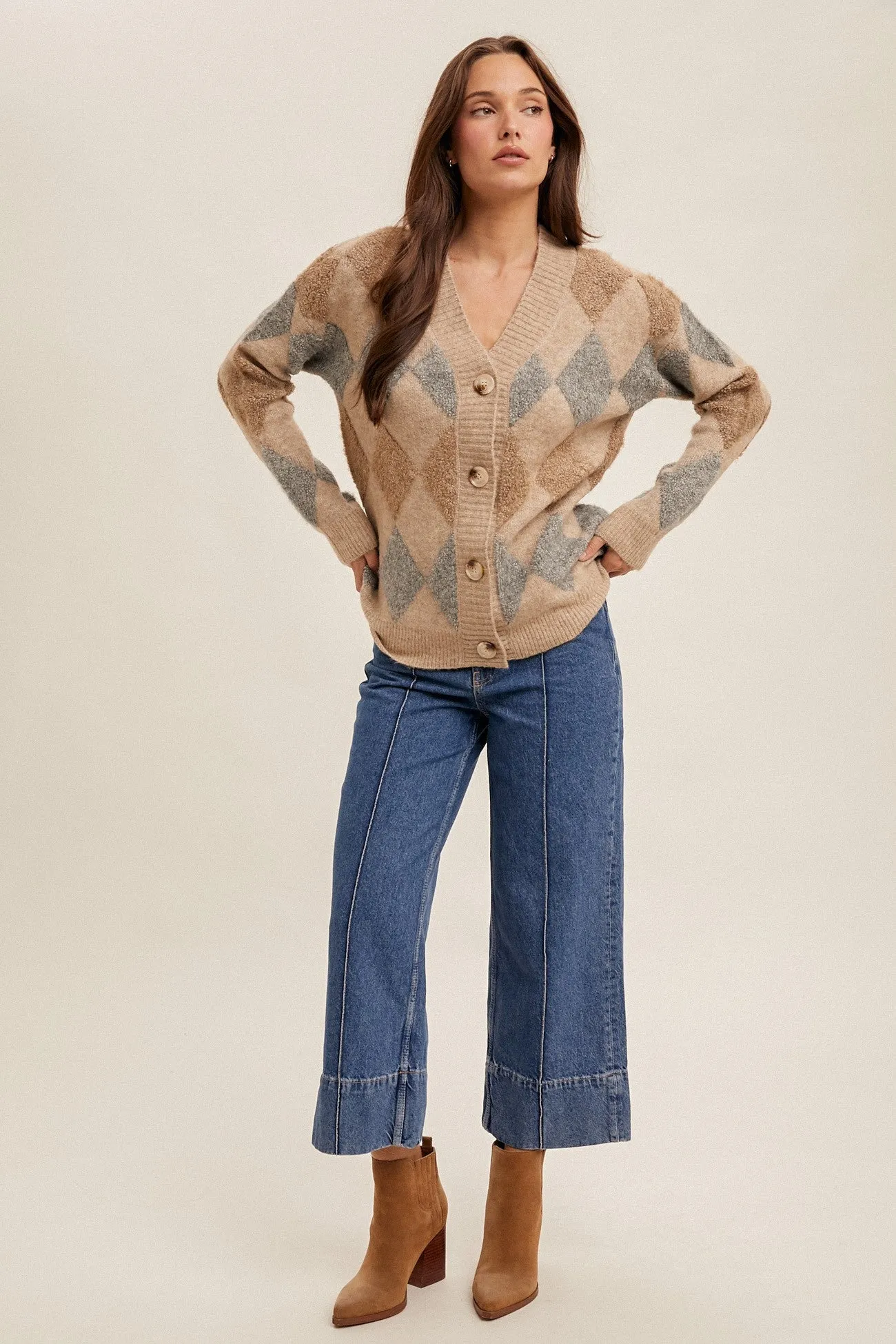 Diamond Pattern Cardigan