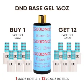 DND Gel Base Coat 16oz Refill   Free 12 Free 0.5oz Bottles
