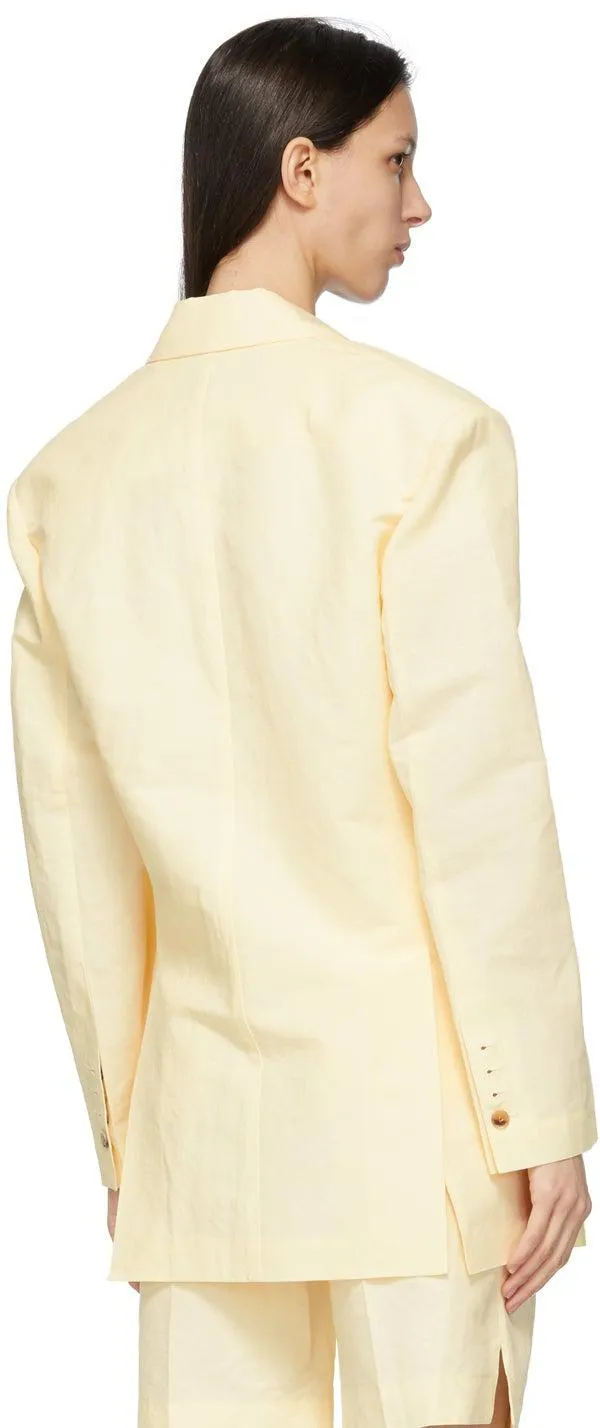 DRAE Yellow Linen Boy Blazer